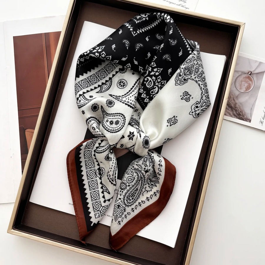 Bandana Cotton - 2025 Silk Shawl Square Scarf For