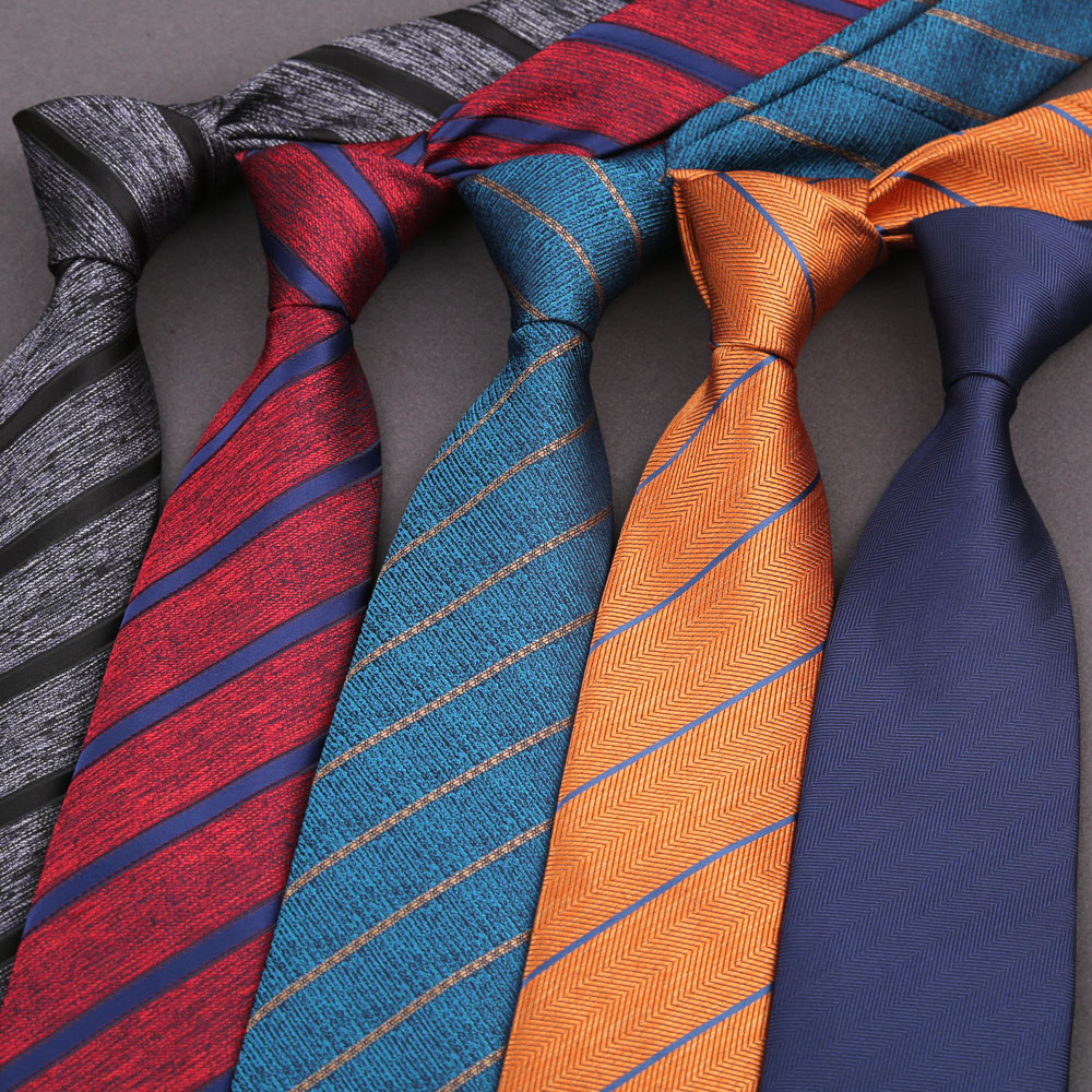 Business Casual Large 8cm Men' - огляд і ціна Silk Tie Striped