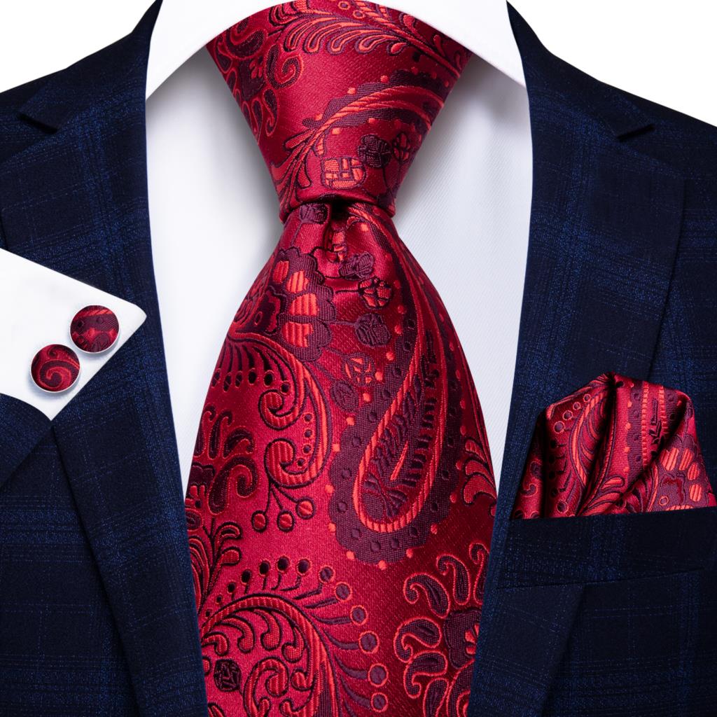 Hi-Tie Designer Striped Burgun - огляд і ціна Silk Tie Striped