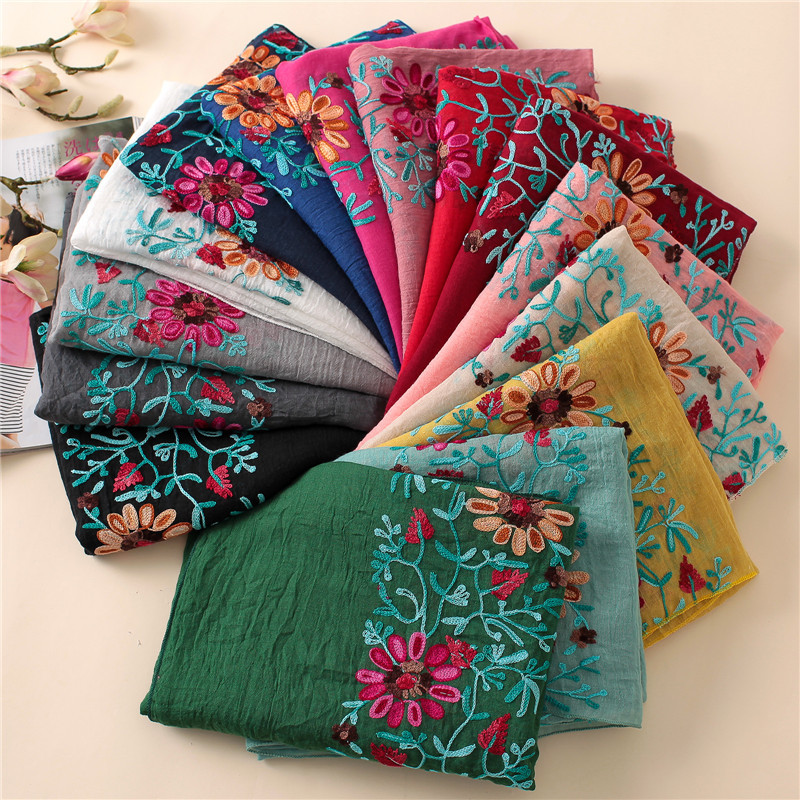 2026 Plain Embroider Floral Vi - огляд і ціна Bandana Cotton