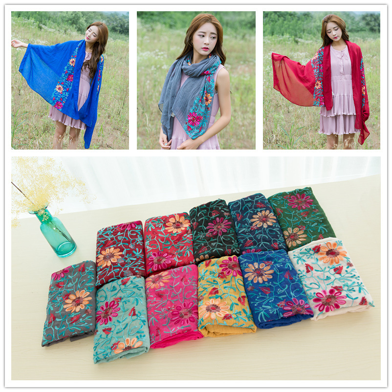 2026 Plain Embroider Floral Vi - огляд і ціна Bandana Cotton