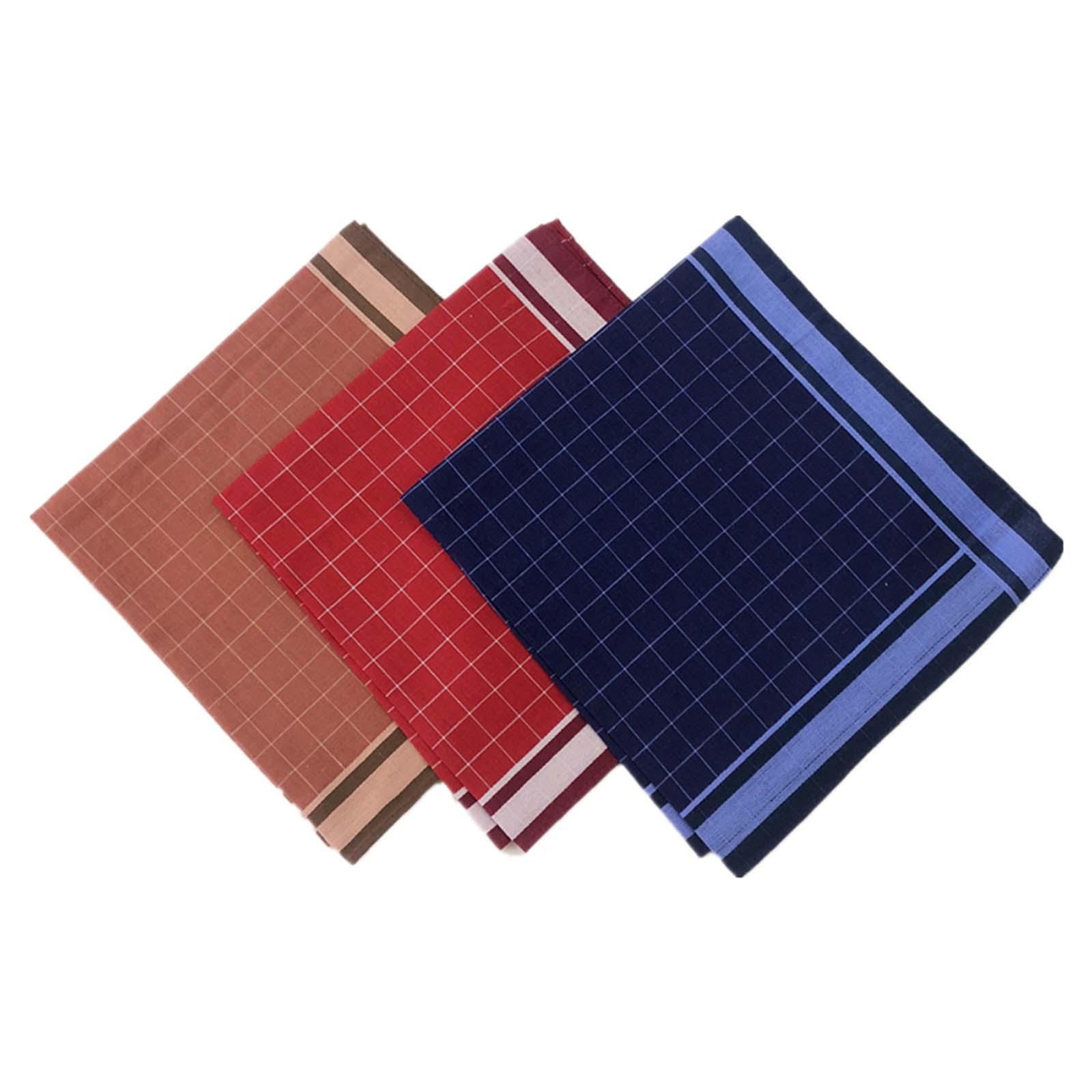 6 Pieces Dark Plaid Handkerchi - огляд і ціна Handkerchief Cotton Men