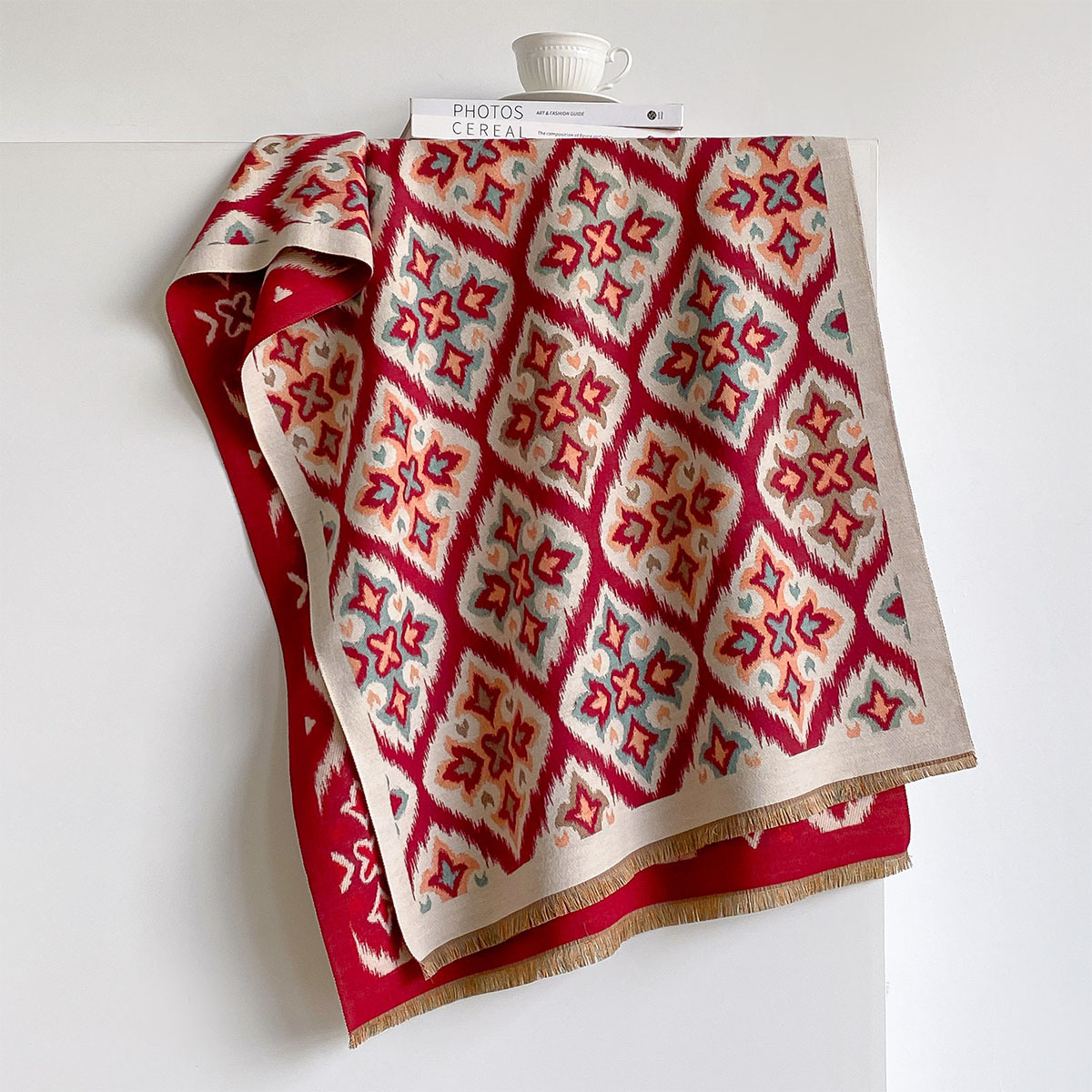 Women Reversible Imitation Cas - огляд і ціна Woven Scarf Blanket