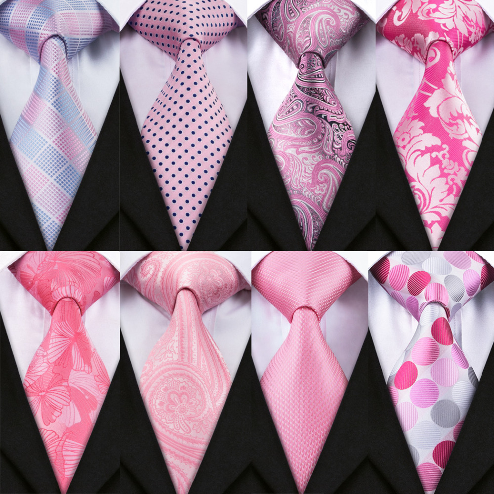 Barry.Wang New Pink Tie For We - огляд і ціна Silk Tie Striped