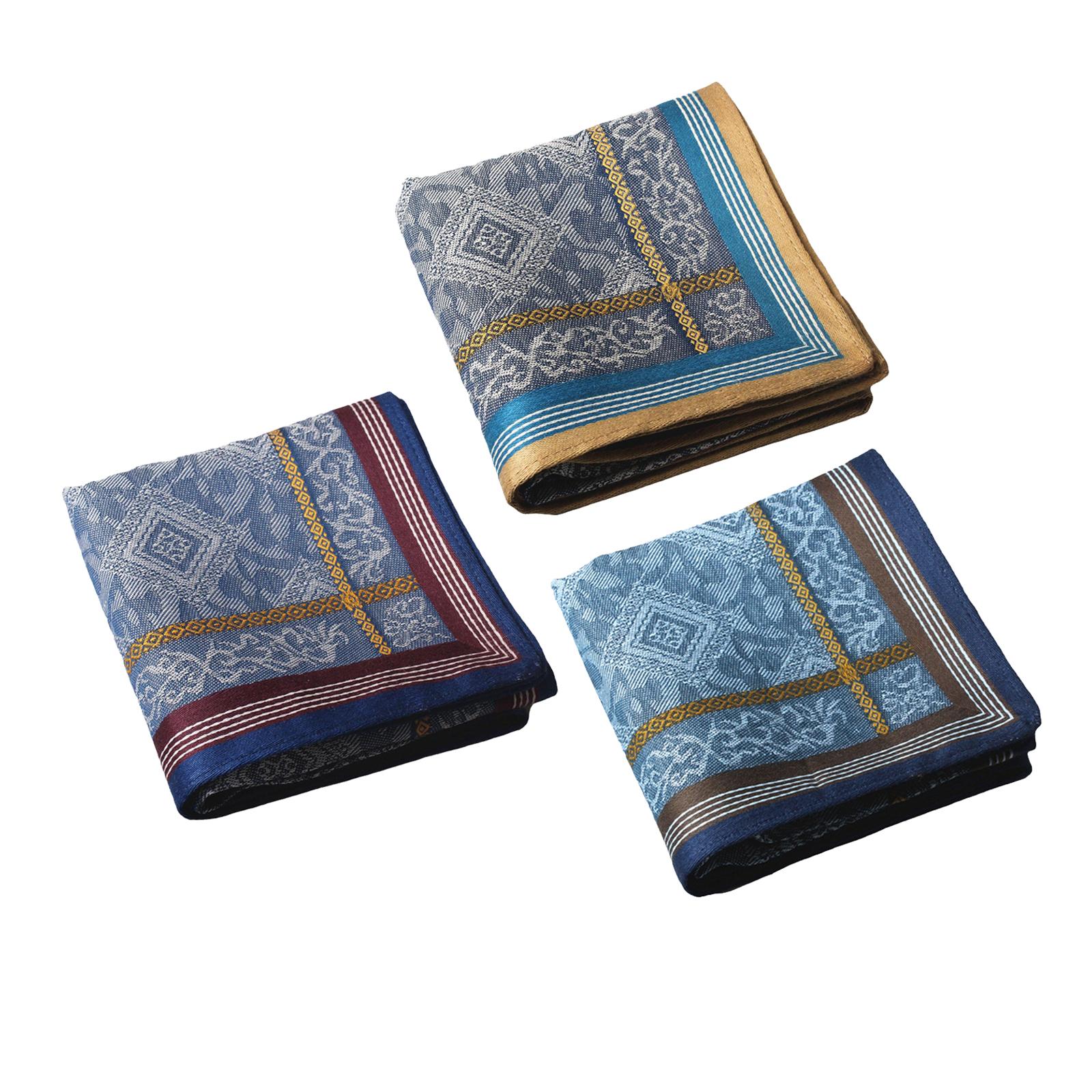 3Pcs Pocket Square Hankies Cot - огляд і ціна Handkerchief Cotton Men
