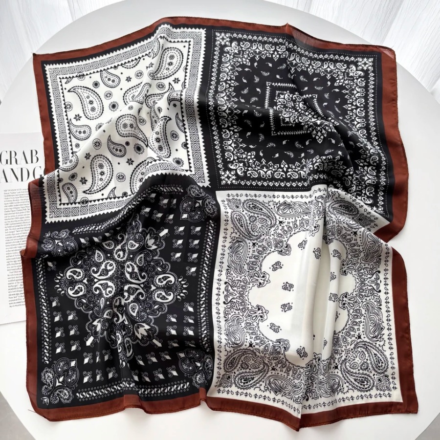 2025 Silk Shawl Square Scarf F - огляд і ціна Bandana Cotton
