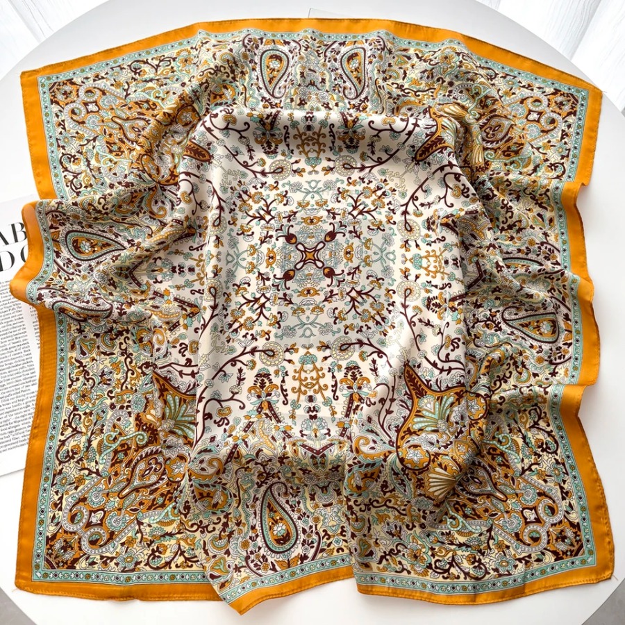 2025 Silk Shawl Square Scarf F - огляд і ціна Bandana Cotton